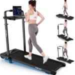FUNMILY Walking Pad Treadmill with Removable Desk, 15% Incline, Foldable Handle Bar, 400lb Capacity - Under Desk