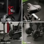 Titan Fitness Air Resistance Fan Bike with LCD Console & Heart Rate Tracking - Stationary Exercise Bike Black - Image 6