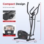 Sunny Health & Fitness Smart Elliptical Trainer with Bluetooth App, 8 Magnetic Resistance Levels, Compact Design - Image 6