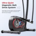 Sunny Health & Fitness Smart Elliptical Trainer with Bluetooth App, 8 Magnetic Resistance Levels, Compact Design - Image 2