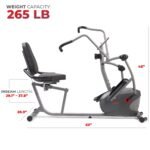 Sunny Health & Fitness Smart Recumbent Cross Trainer SF-RBE420035 for Seniors & Low-Impact Exercise - Image 6