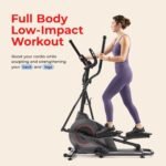Sunny Health & Fitness Upright Magnetic Elliptical Machine – 16 Resistance Levels, SunnyFit App, Pulse Sensor - Image 2