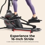 Sunny Health & Fitness Upright Magnetic Elliptical Machine – 16 Resistance Levels, SunnyFit App, Pulse Sensor - Image 5