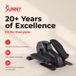 Sunny Health & Fitness Smart Motorized Under Desk Elliptical – 18 Speeds, Remote Control, Bluetooth SunnyFit App - Image 8