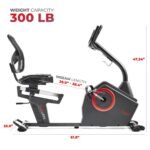 Sunny Health & Fitness Smart Programmable Recumbent Bike SF-RB4850SMART with Electro-Magnetic Resistance - Image 5