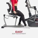 Sunny Health & Fitness Smart Magnetic Recumbent Cross-Trainer – 12 Resistance Levels, SunnyFit App, Full Body Workout - Image 4
