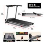 Sunny Health & Fitness Auto Incline Treadmill – Fully Assembled, 15% Incline, 2.5HP Motor, 20"x53" Running Surface - Image 7