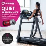 Horizon Fitness T202 Folding Treadmill 12 MPH 12% Incline Bluetooth 325lbs Capacity 60" Deck - Image 4
