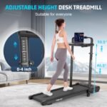 FUNMILY Walking Pad Treadmill with Removable Desk, 15% Incline, Foldable Handle Bar, 400lb Capacity - Under Desk - Image 3