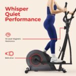 Sunny Health & Fitness Smart Elliptical Machine, 16 Resistance Levels, Bluetooth App, 300 LB Capacity, 12" Stride - Image 4