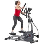 Sunny Health & Fitness Smart Elliptical – 15.8" Stride, 12-Level Magnetic Resistance, Bluetooth App Connected