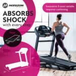 Horizon Fitness T202 Folding Treadmill 12 MPH 12% Incline Bluetooth 325lbs Capacity 60" Deck - Image 5