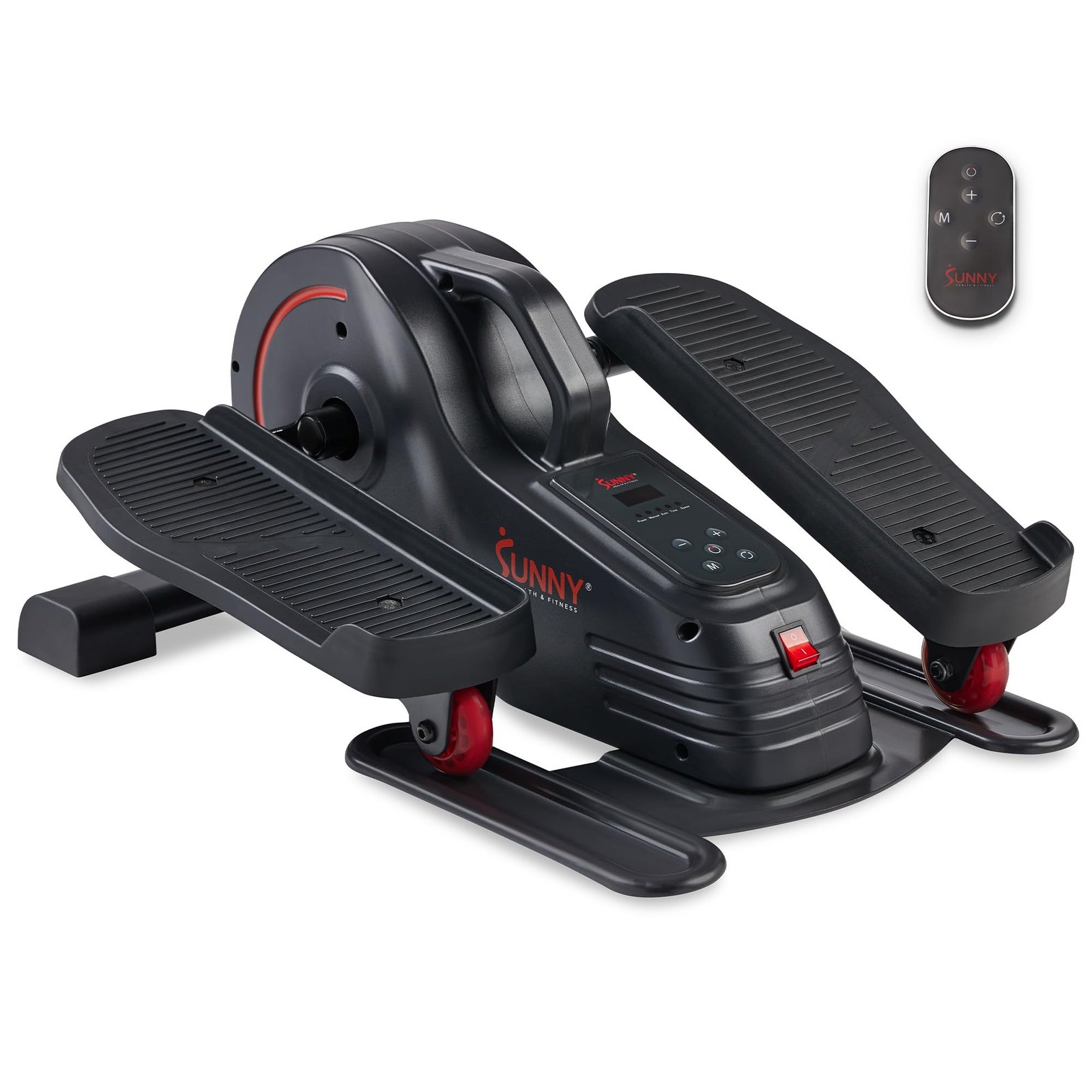 71XbsaHnCTL-1 Sunny Health & Fitness Smart Motorized Under Desk Elliptical – 18 Speeds, Remote Control, Bluetooth SunnyFit App - Image 1