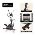 Sunny Health & Fitness Upright Magnetic Elliptical Machine – 16 Resistance Levels, SunnyFit App, Pulse Sensor - Image 7
