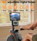 YOSUDA Magnetic Rowing Machine – 16 Resistance Levels, 400 lbs Capacity, Foldable Rower with Bluetooth & App Support - Image 7