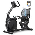 MERACH Recumbent Exercise Bike Stationary - 8 Resistance Levels, LCD Display, Bluetooth App