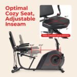 Sunny Health & Fitness Smart Recumbent Bike with Resistance Bands – 16 Magnetic Levels, SunnyFit App Compatible - Image 3