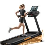 CURSOR Fitness Heavy Duty Treadmill 20% Auto Incline, 4.0HP Motor, 400LB Capacity, Home Gym Running Machine