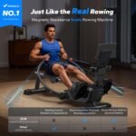 MERACH RS3 Sculls Rowing Machine, 16 Magnetic Resistance Levels, 350lbs Capacity, Bluetooth App - Image 2