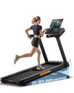 CURSOR Fitness Heavy Duty Treadmill, 20% Auto Incline, 4.0HP Motor, 400 LBS Capacity, Wide Running Belt