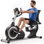 MERACH Recumbent Bike Stationary 350lb Capacity - 15lb Flywheel, App Connectivity, Premium Comfort