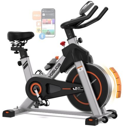 YOSUDA Magnetic Exercise Bike, Quiet Stationary Bike with App, Memory Foam Seat, 350 lb Capacity, Indoor Cycling