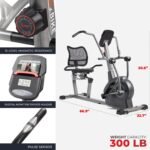 Sunny Health & Fitness Smart Magnetic Recumbent Cross-Trainer – 12 Resistance Levels, SunnyFit App, Full Body Workout - Image 6