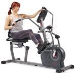 Sunny Health & Fitness Smart Magnetic Recumbent Cross-Trainer – 12 Resistance Levels, SunnyFit App, Full Body Workout