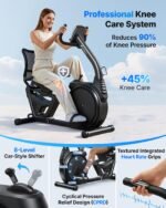 MERACH Recumbent Exercise Bike Stationary - 8 Resistance Levels, LCD Display, Bluetooth App - Image 2