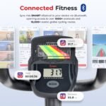 Sunny Health & Fitness Smart Elliptical Trainer with Bluetooth App, 8 Magnetic Resistance Levels, Compact Design - Image 3