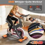 LFEYYD 400LB Magnetic Stationary Bike with Zwift & Kinomap App Connection, Ultra-Stable Heavy Duty Frame - Image 4