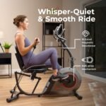 Sunny Health & Fitness Smart Recumbent Bike with Resistance Bands – 16 Magnetic Levels, SunnyFit App Compatible - Image 8