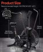 Eryntix Dual Resistance Air Bike with Magnetic Control & APP Connection for HIIT Home Gym Training - Image 9