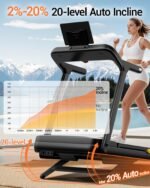CURSOR Fitness Heavy Duty Treadmill 20% Auto Incline, 4.0HP Motor, 400LB Capacity, Home Gym Running Machine - Image 2