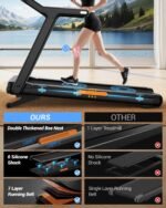 CURSOR Fitness Heavy Duty Treadmill, 20% Auto Incline, 4.0HP Motor, 400 LBS Capacity, Wide Running Belt - Image 7