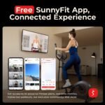 Sunny Health & Fitness Smart Elliptical Machine, 16 Resistance Levels, Bluetooth App, 300 LB Capacity, 12" Stride - Image 3