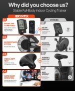 Eryntix Dual Resistance Air Bike with Magnetic Control & APP Connection for HIIT Home Gym Training - Image 8