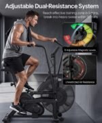 Eryntix Dual Resistance Air Bike with Magnetic Control & APP Connection for HIIT Home Gym Training - Image 3