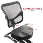 Sunny Health & Fitness Smart Programmable Recumbent Bike SF-RB4850SMART with Electro-Magnetic Resistance - Image 7